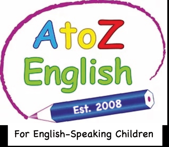 A colorful logo of the English School for children aged 3-12 in different locations around Switzerland.  