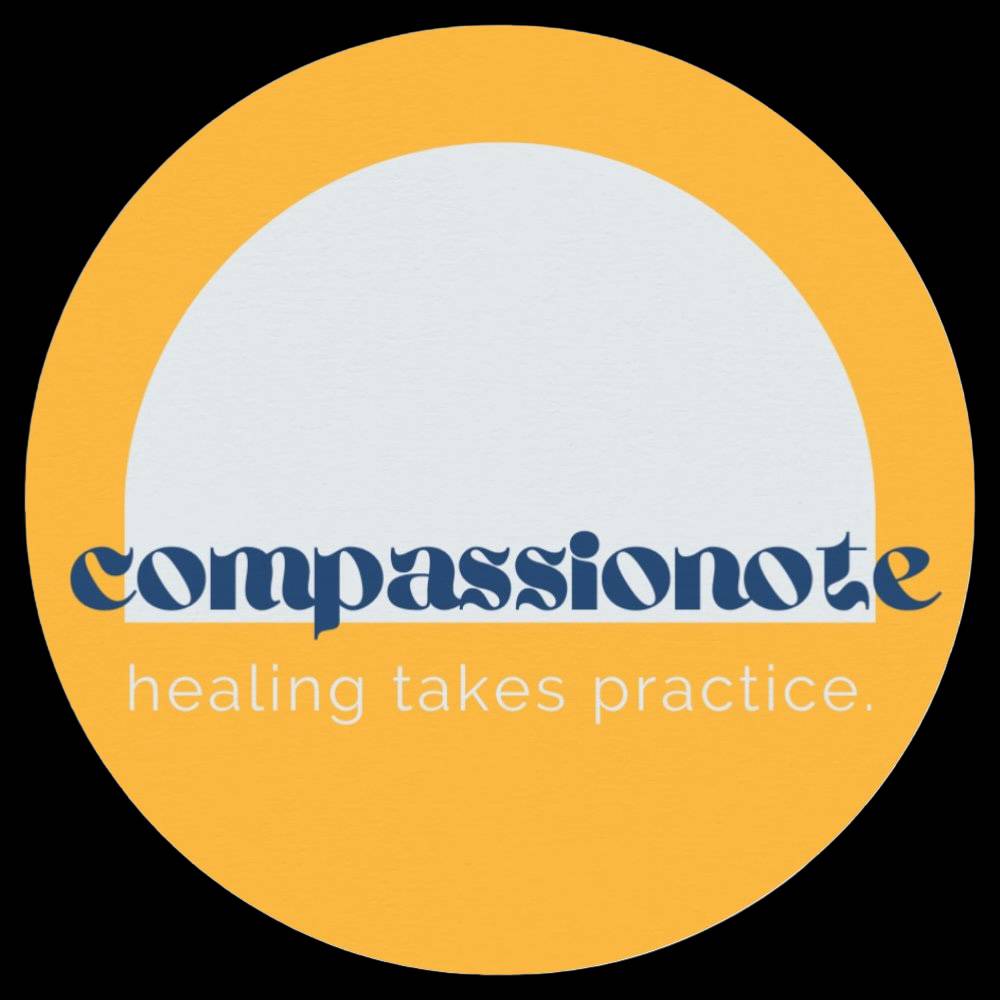 The logo of Compassionote, a place to support women through the transformative experience of motherhood.  