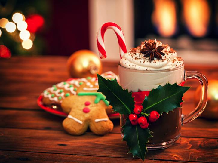christmas cookie hot chocolate candy cane heisse schoggi weihnachts süssigkeiten