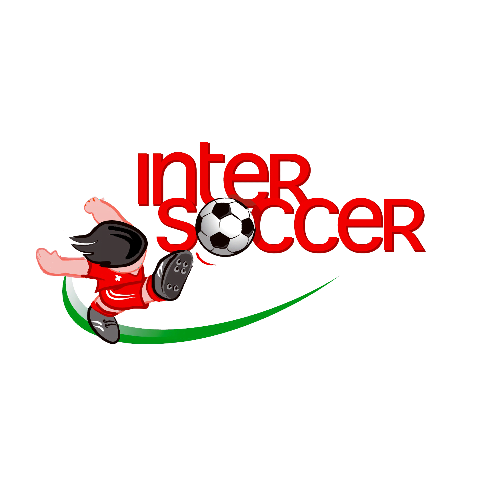 The Intersoccer logo, the biggest soccer camp, after-school courses, and soccer-themed birthday events in Switzerland.