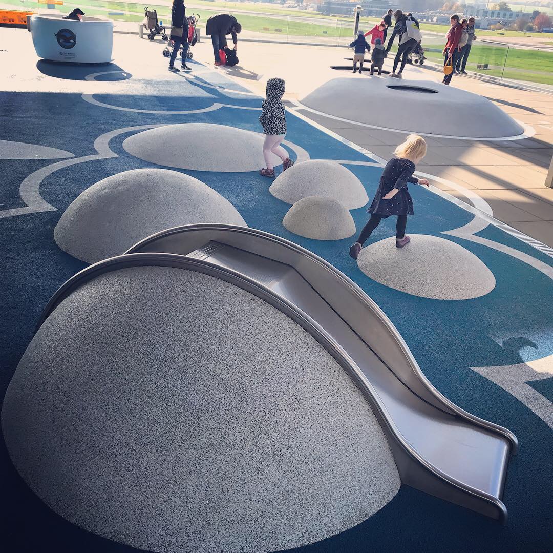 The mini airport playground at Zurich Airport Observation Deck in Gate B