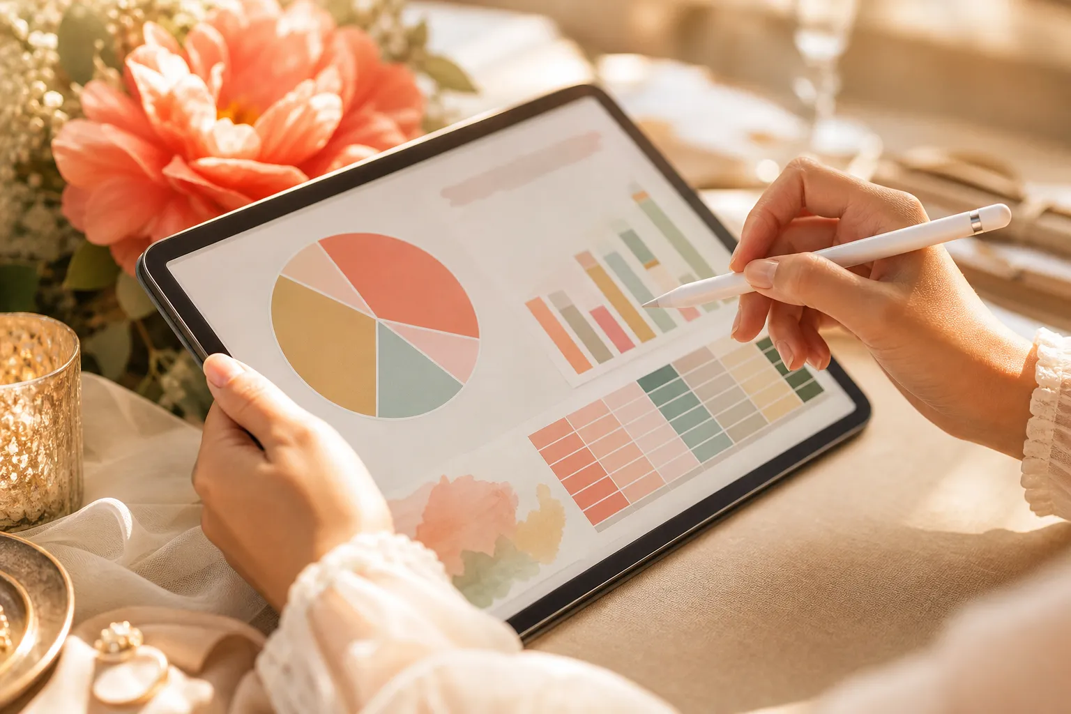 Spreadsheet budget γάμου με κατηγορίες, προκαταβολές, υπόλοιπα και προθεσμίες