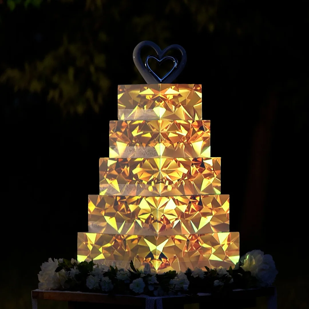 Projection mapping σε γαμήλια τούρτα Animated Cakes Ελλάδα
