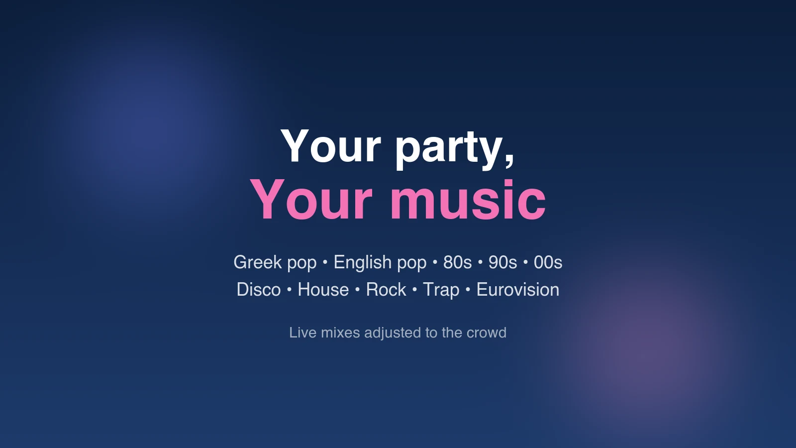 DJ Babis Αθήνα ευέλικτη playlist ελληνικό ξένο pop disco house rock trap