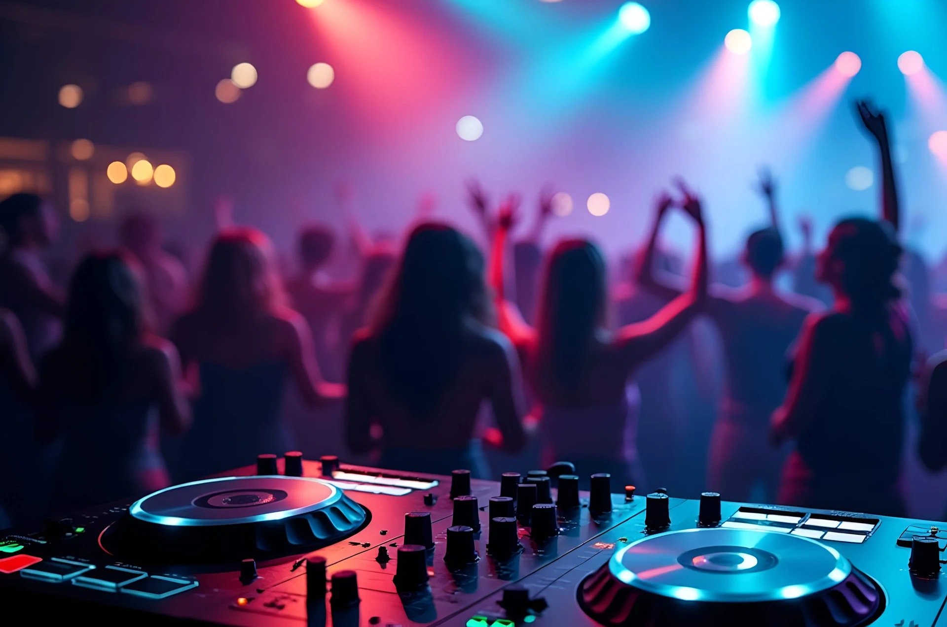 DJ Babis Αθήνα DJ γάμου κονσόλα με κόσμο και φωτορυθμικά