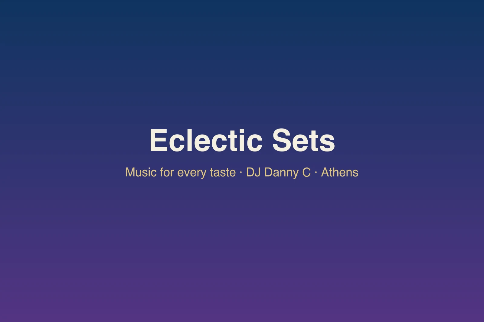 DJ Danny C eclectic wedding sets Athens