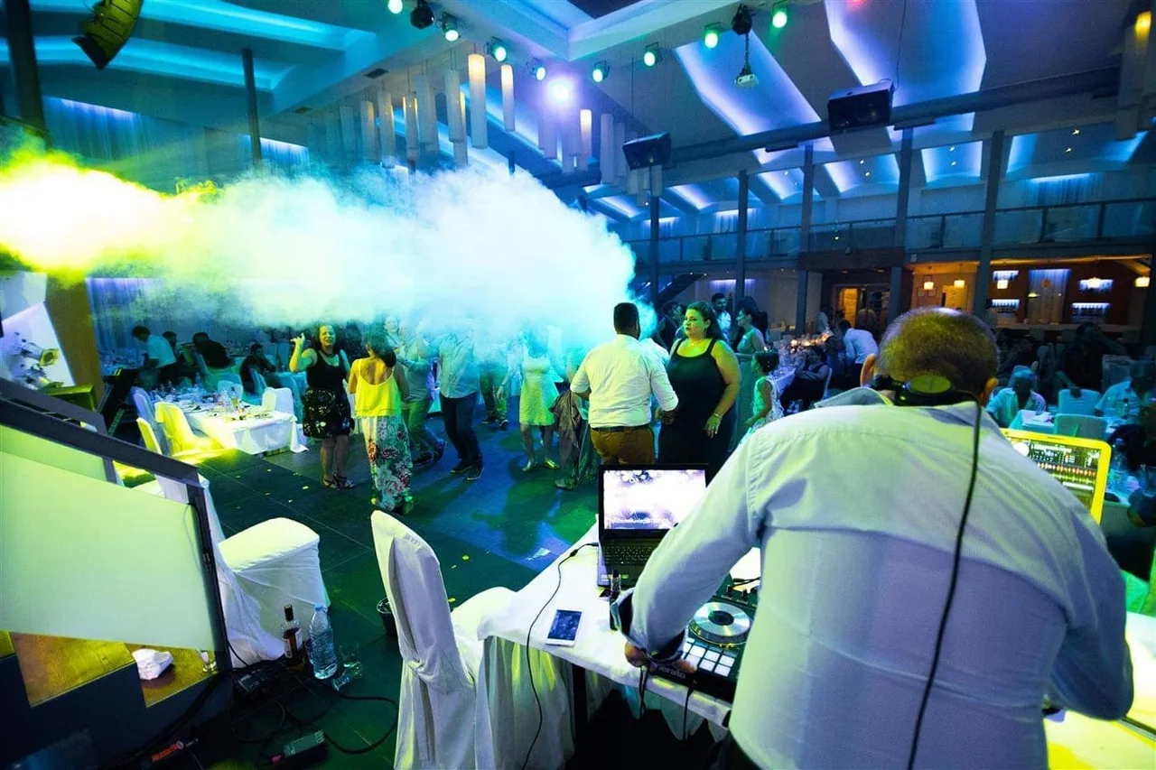 Wedding DJ Heraklion Crete dance floor lights
