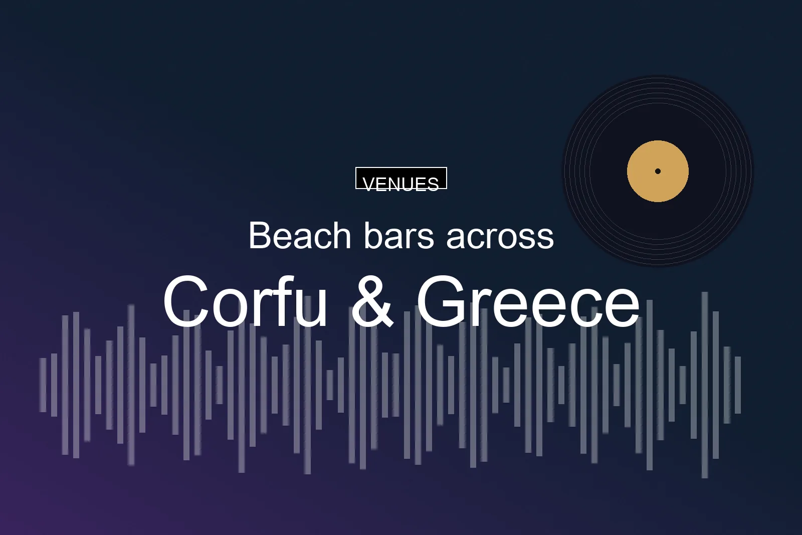 Beach bar DJ sets Κέρκυρα Ιόνιο Ελλάδα