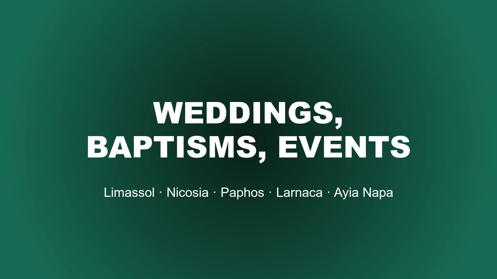 DJ για γάμους βαφτίσεις και events σε όλη την Κύπρο Λεμεσός Λευκωσία Πάφος Λάρνακα