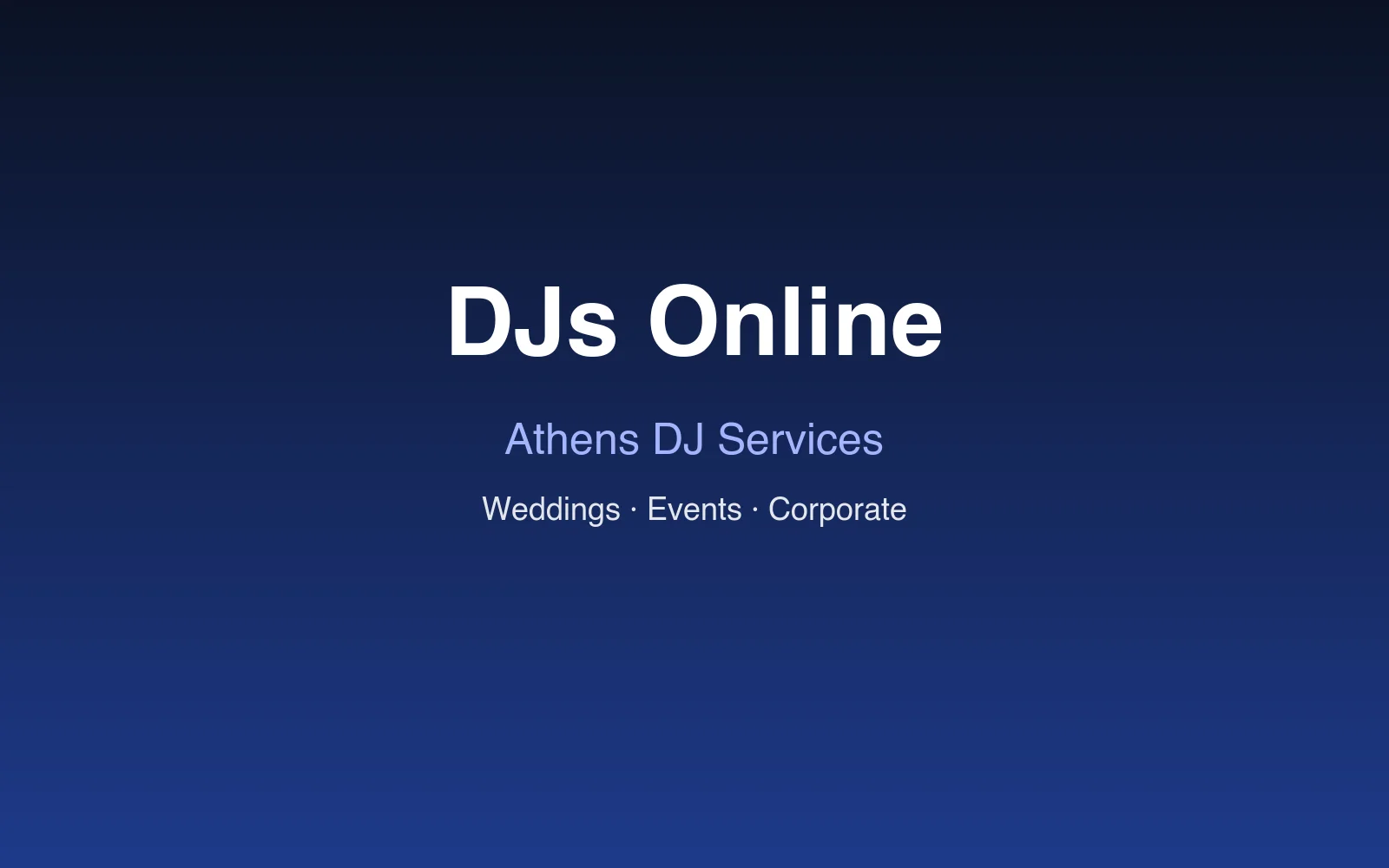 DJs Online υπηρεσίες DJ για γάμους και εκδηλώσεις στην Αθήνα