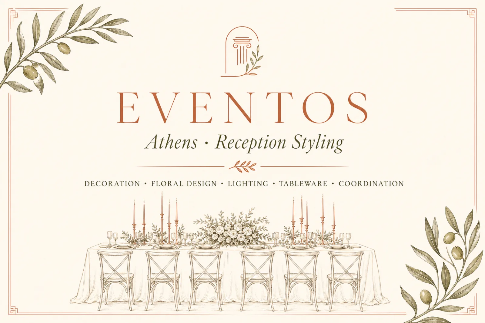 Eventos Αθήνα στιλισμός δεξίωσης και διακόσμηση