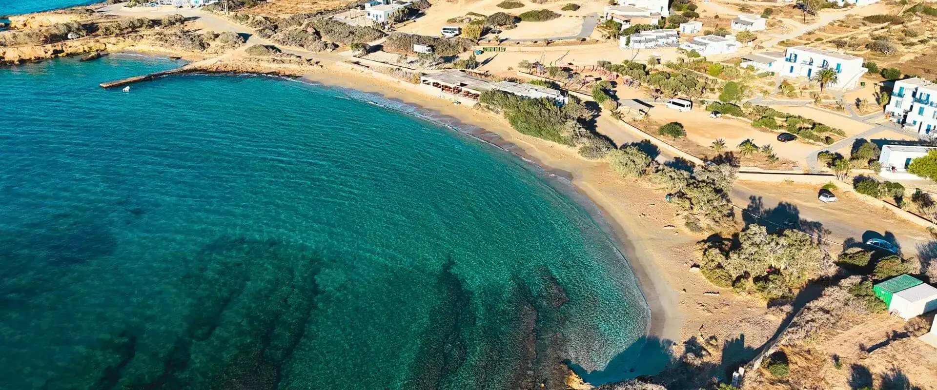 Go With Georgia drone aerial film of the Koufonisia coastline in the Cyclades