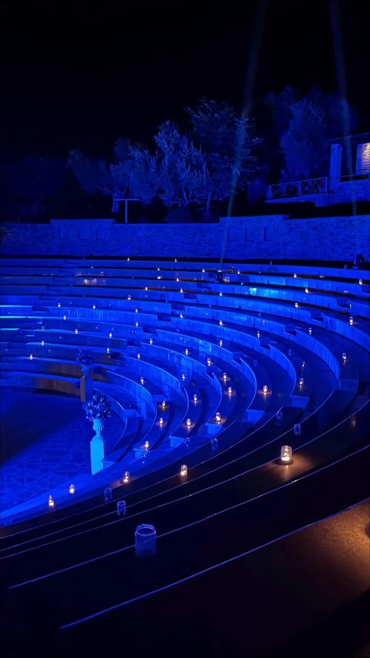 Light show γάμου από K Events Ναύπακτος