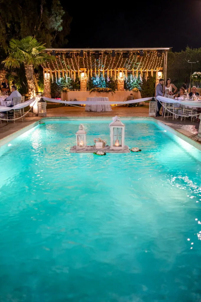 Evening atmosphere in the garden Ktima Naias
