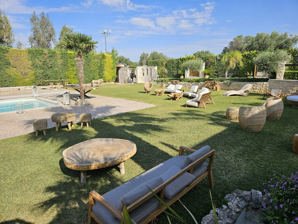 Garden and pool at Ktima Naias