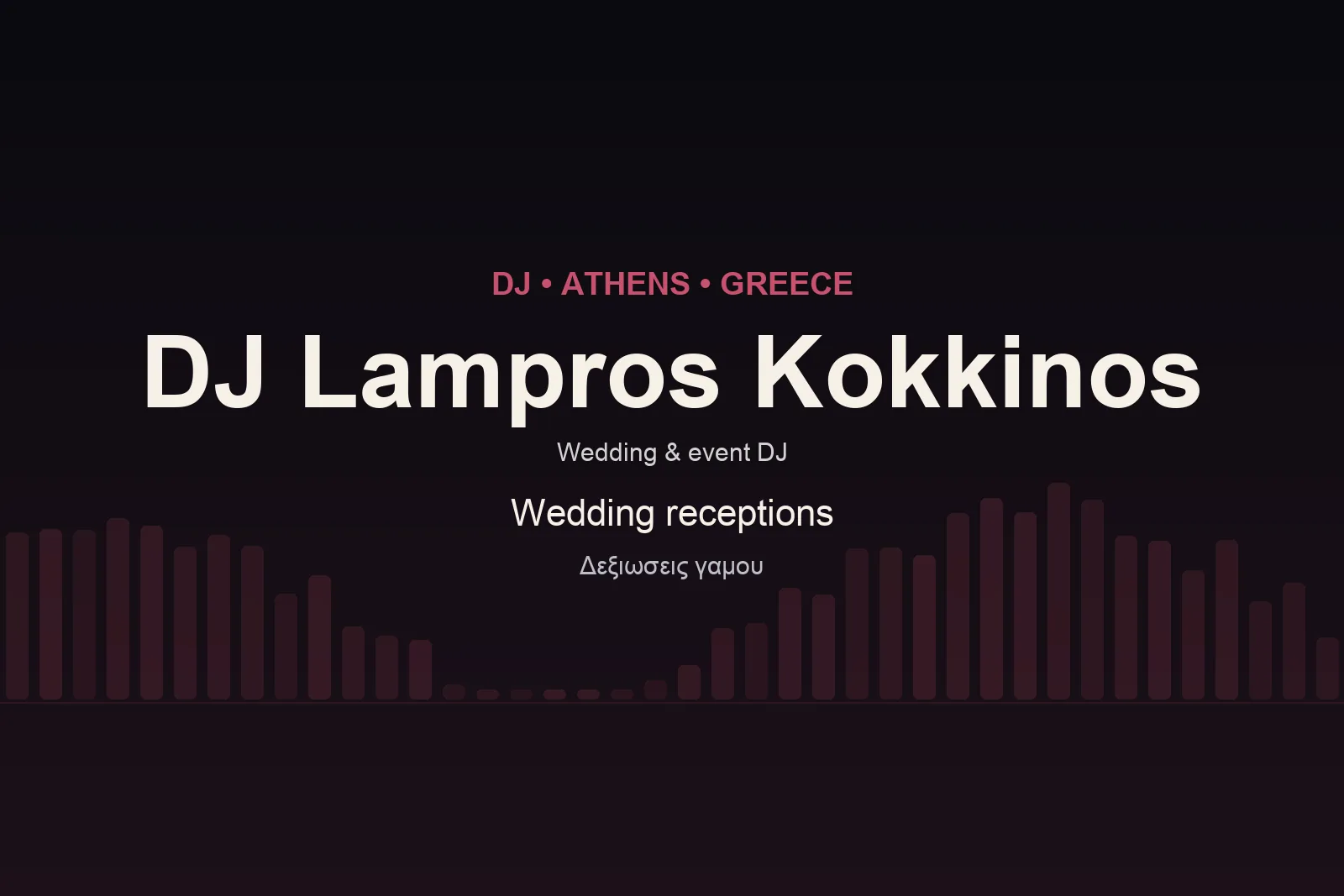 DJ δεξίωσης γάμου Αθήνα Αττική Ελλάδα