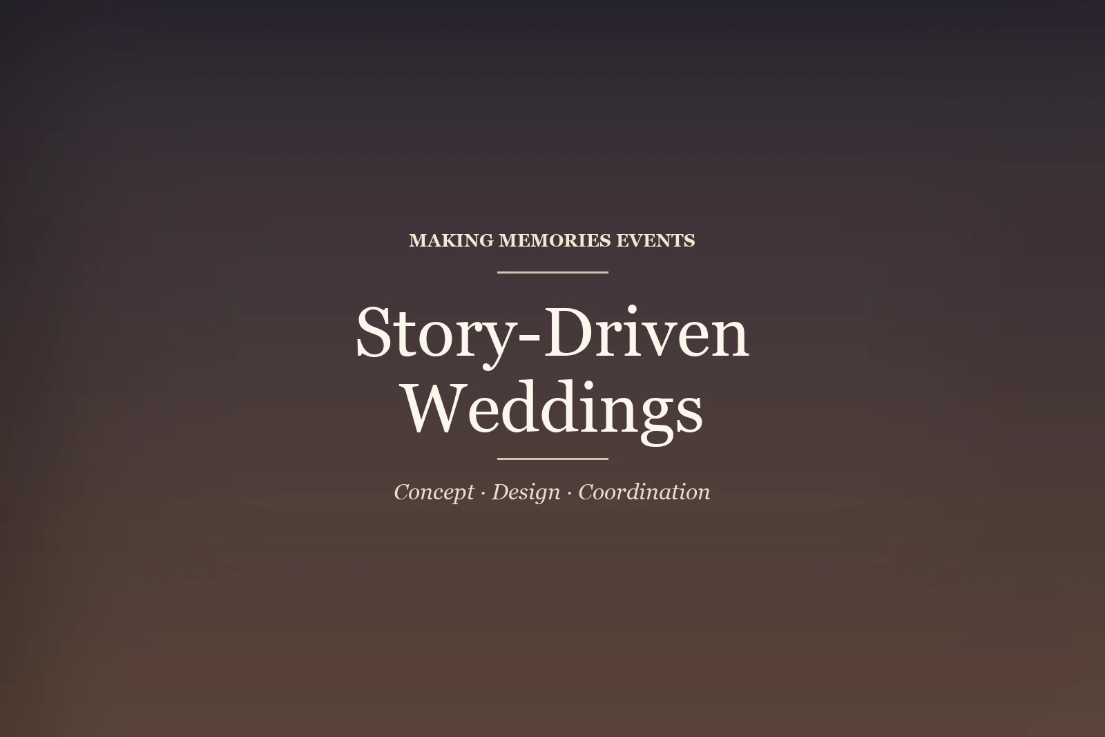 Making Memories Events concept και styling με βάση την ιστορία σας