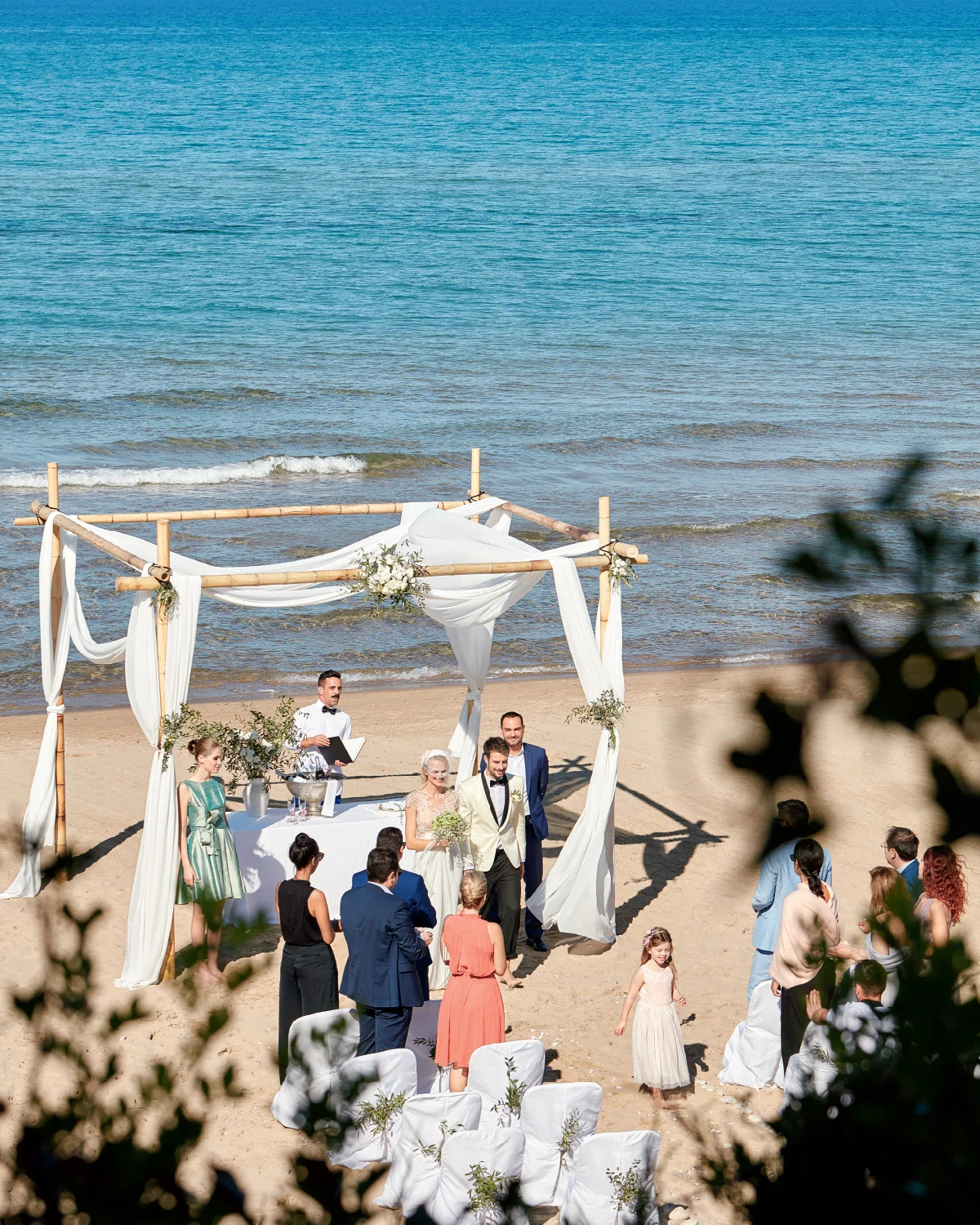 Παραλία Ιονίου Mandola Rosa και κήποι στο Riviera Olympia για γάμο Πελοποννήσου