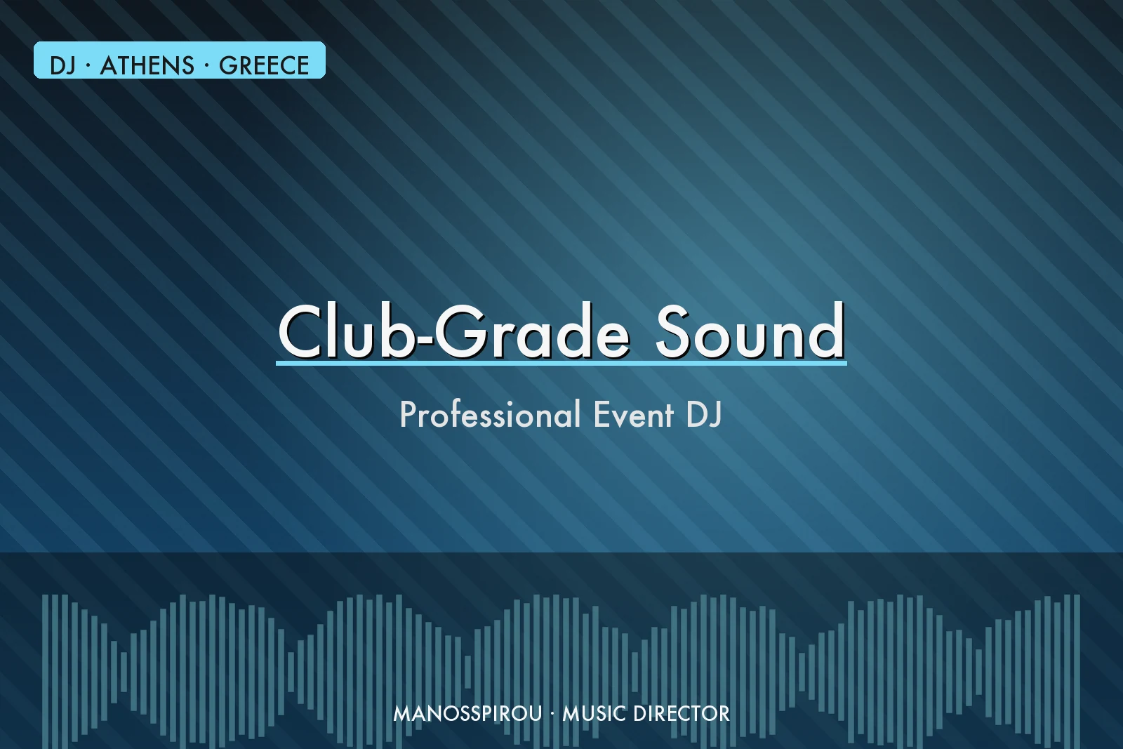 Επαγγελματίας event DJ ήχος επιπέδου club Αθήνα