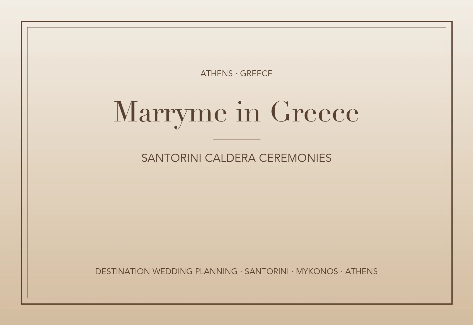 Τελετή στην καλντέρα της Σαντορίνης Marryme in Greece