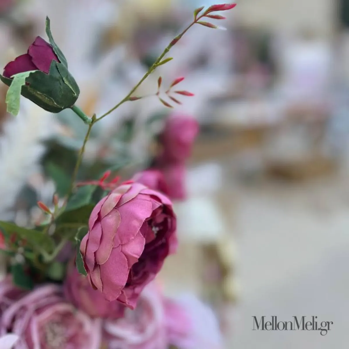 MellonMeli Vintage Dream candy bar με pampas και ορτανσίες