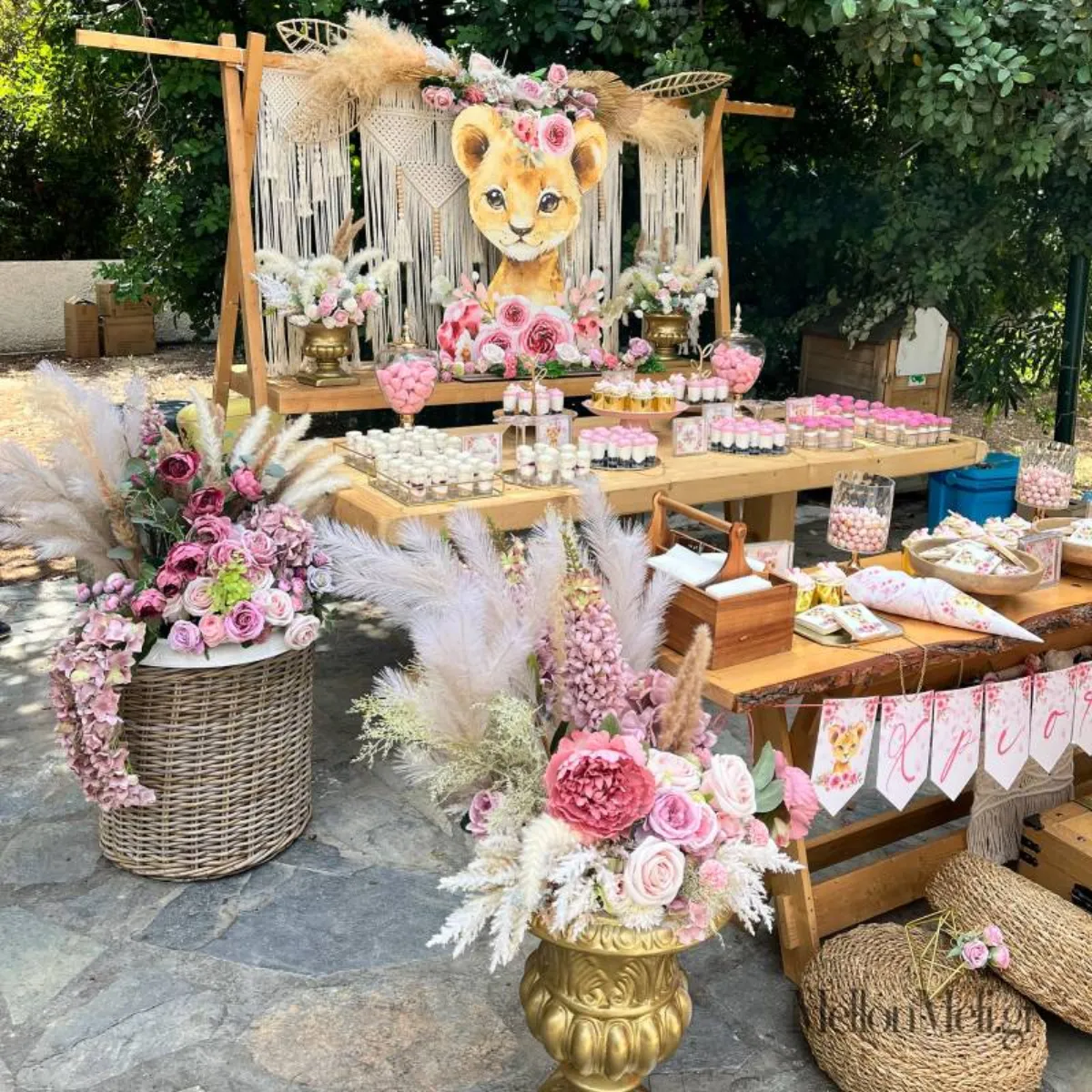 MellonMeli ζούγκλα floral candy bar για κορίτσι