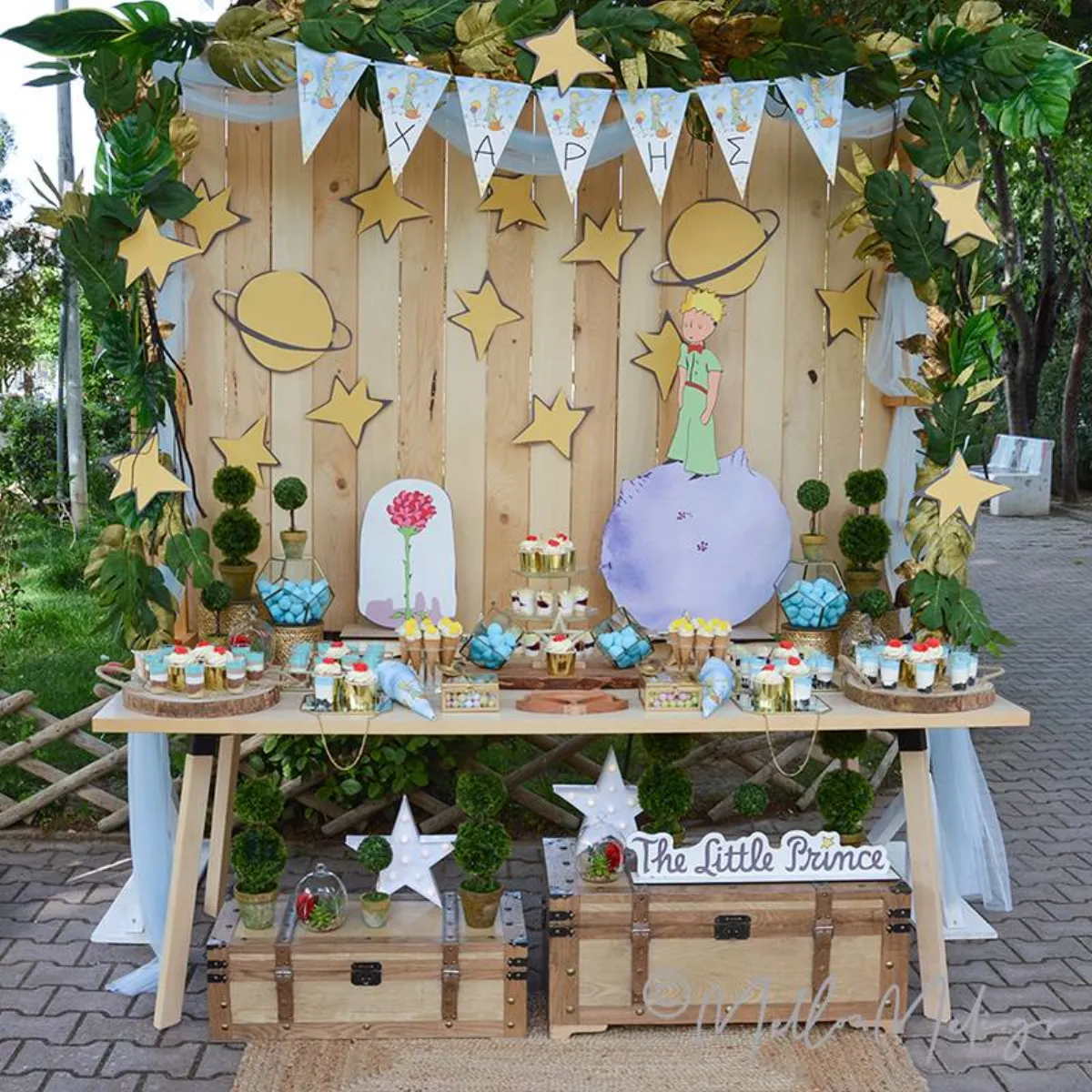 MellonMeli Μικρός Πρίγκιπας θεματικό candy bar βάπτισης