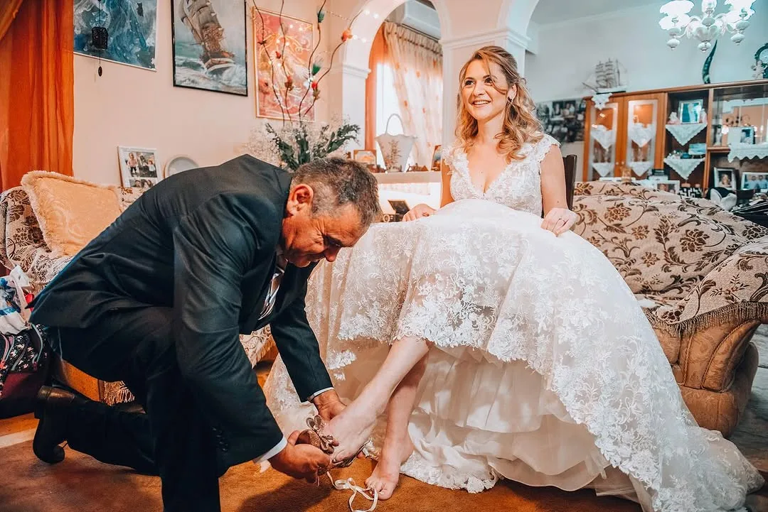 Misirlou Events νύφη και πατέρας στιγμή γάμου Αθήνα
