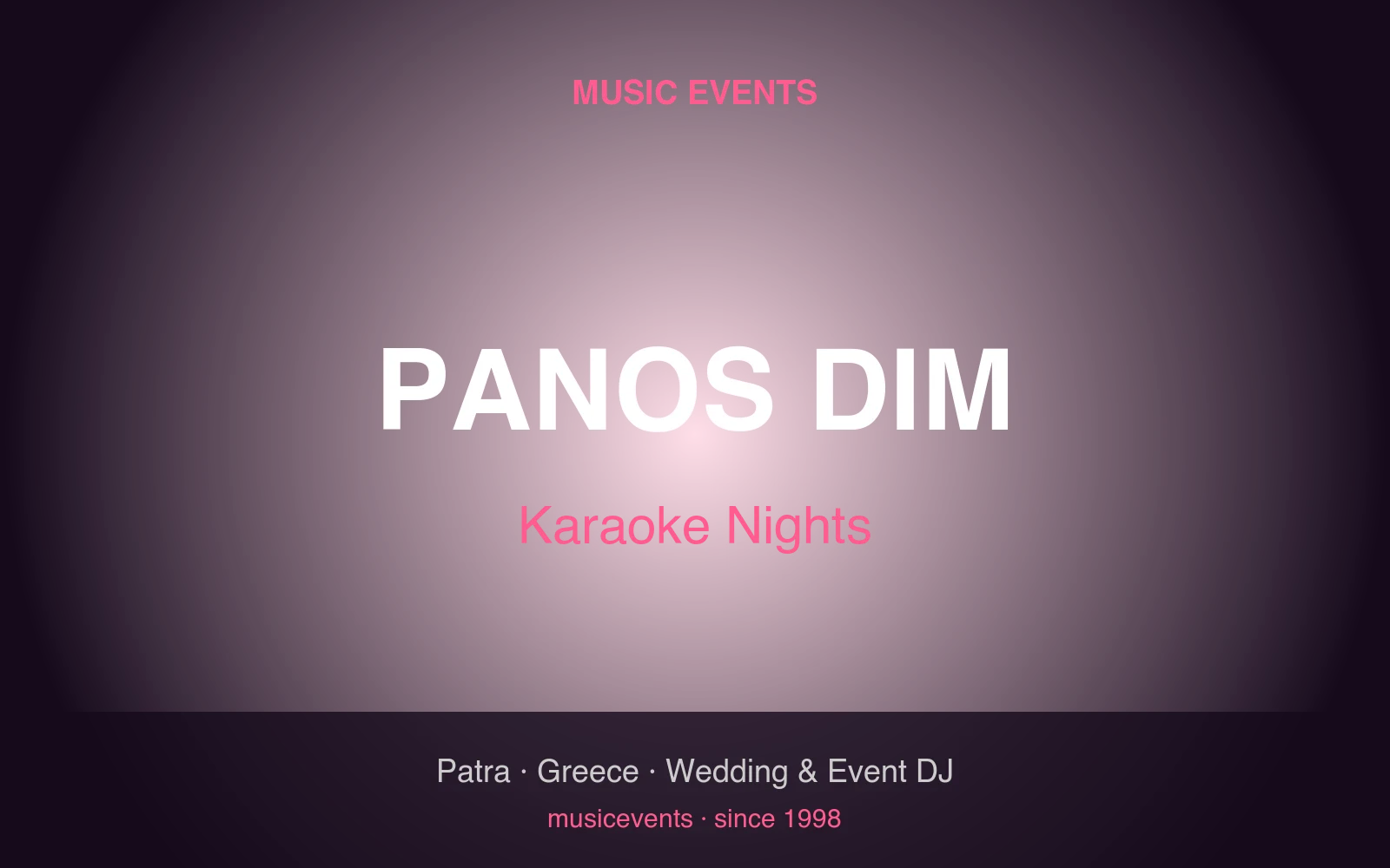 Karaoke πάρτι DJ Πάτρα Music Events Panos Dim