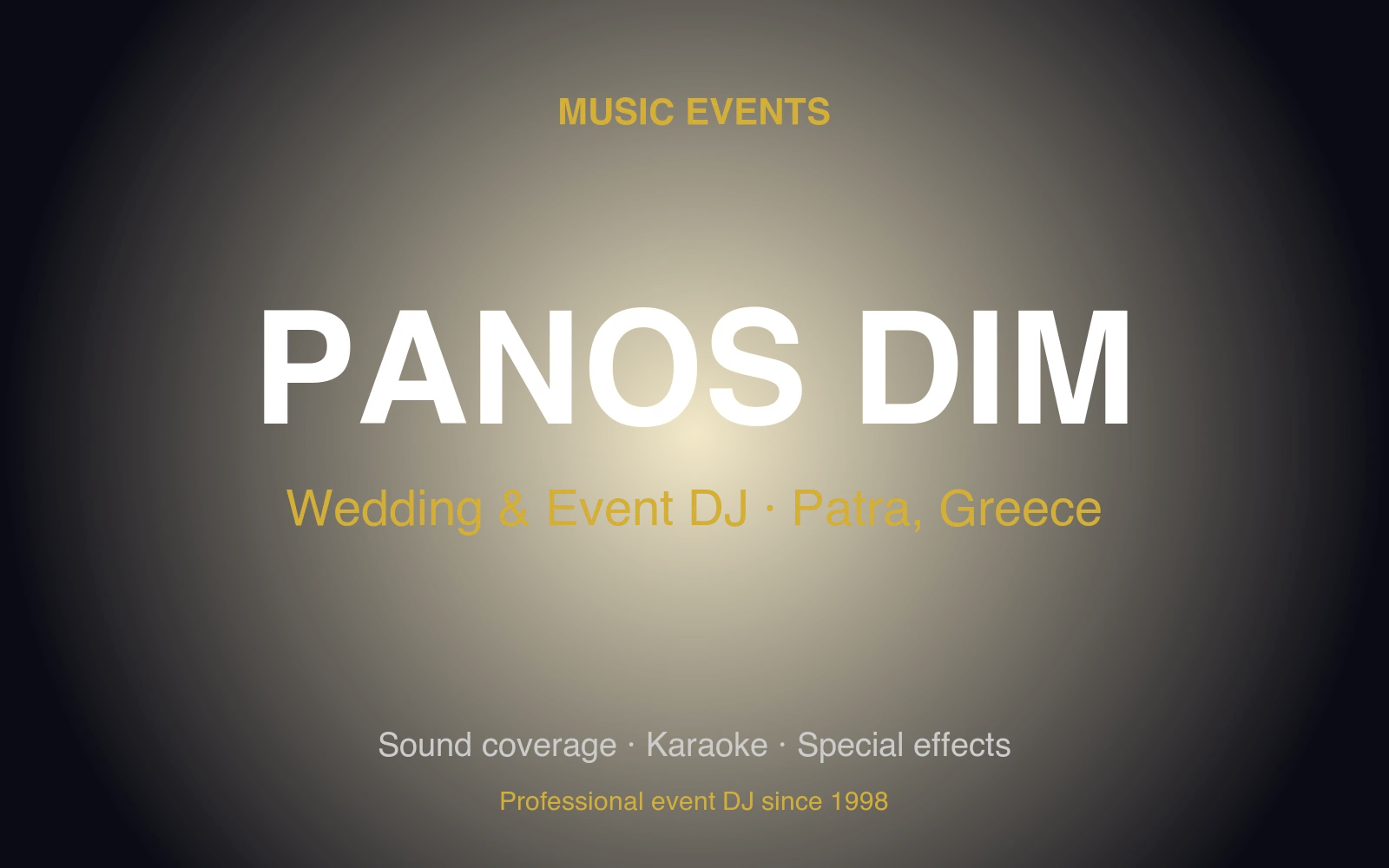 Music Events Panos Dim DJ γάμου Πάτρα Ελλάδα ηχητική κάλυψη