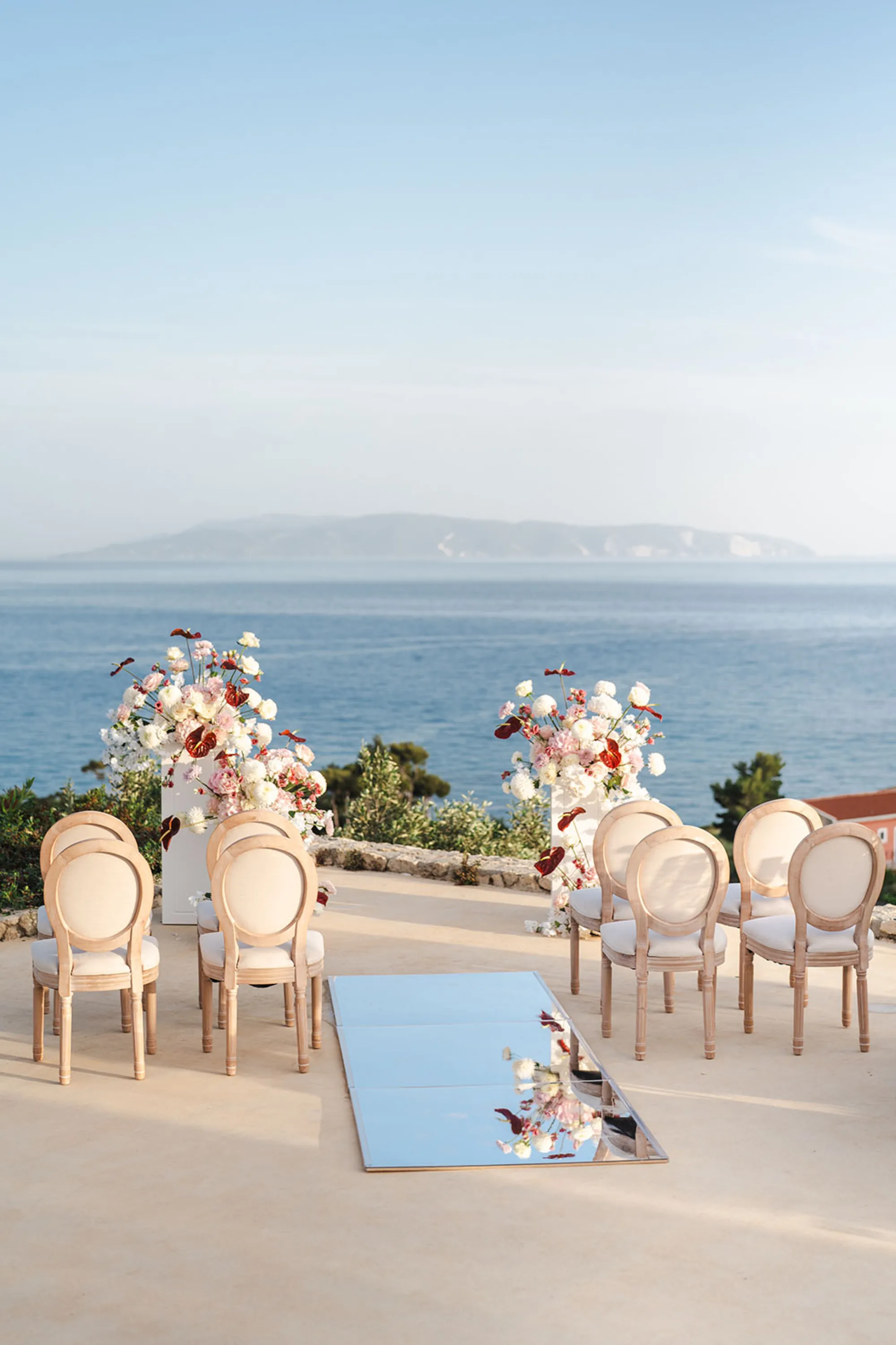 Myrtian Blue Κεφαλονιά wedding planner δεξίωση γάμου με θέα στο Ιόνιο