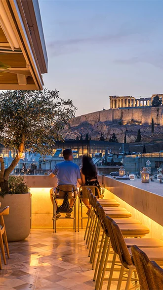 Ιδιωτικό μπαλκόνι θέα Ακρόπολη Niche Hotel Athens