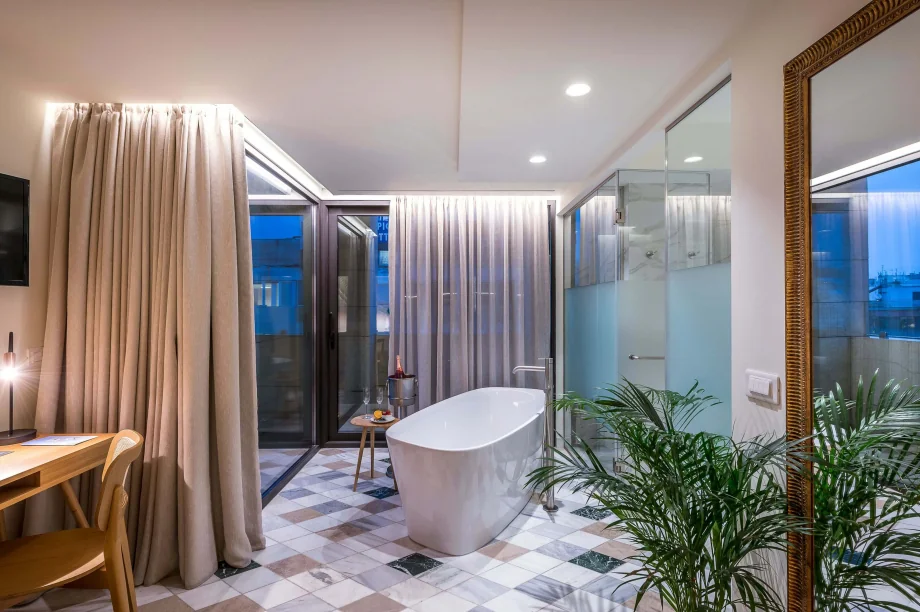 Divine Niche Suite καθιστικό boutique design ξενοδοχείο Αθήνα