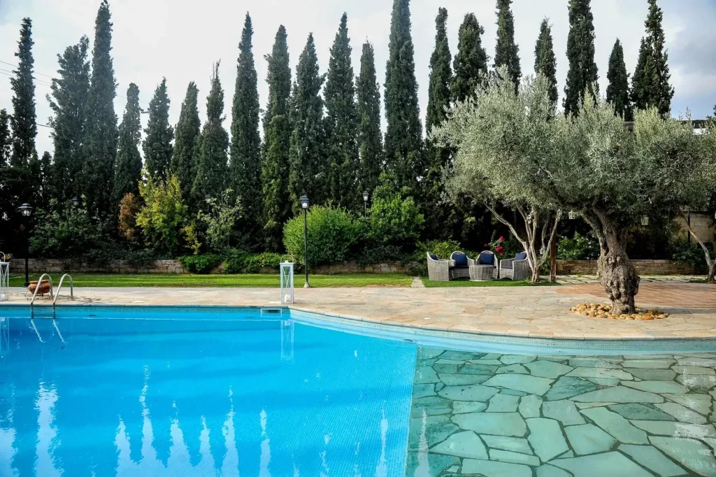 Poolside Κτήμα Βέλλη πισίνα και ελαιώνας χώρος γάμου Κορωπί