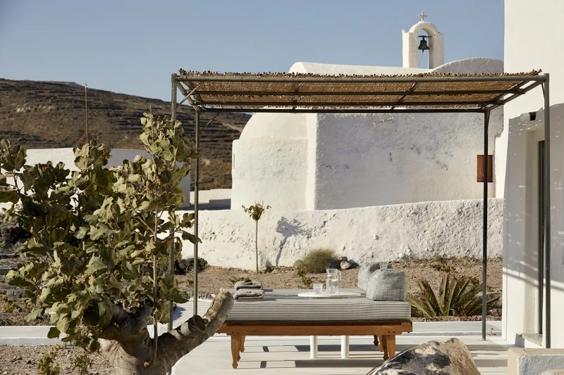 Καθαρός νυχτερινός ουρανός πάνω από καλντέρα για δεξίωση, Santa Irini Θηρασιά