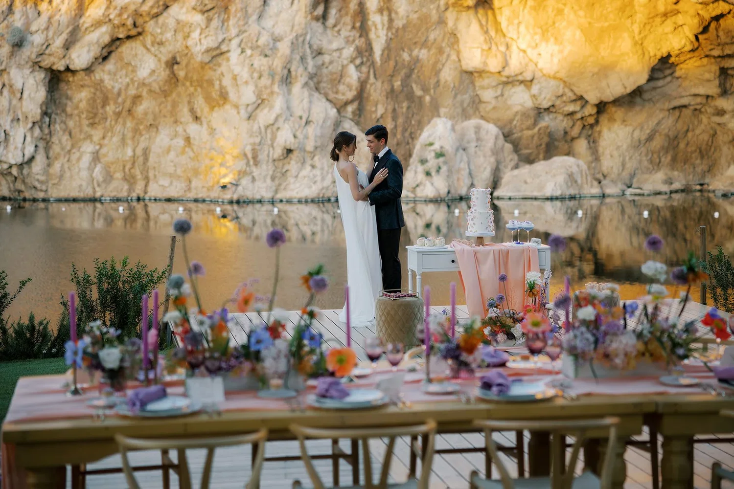 Storytale Events pastel γάμος στη Λίμνη Βουλιαγμένης Αθήνα
