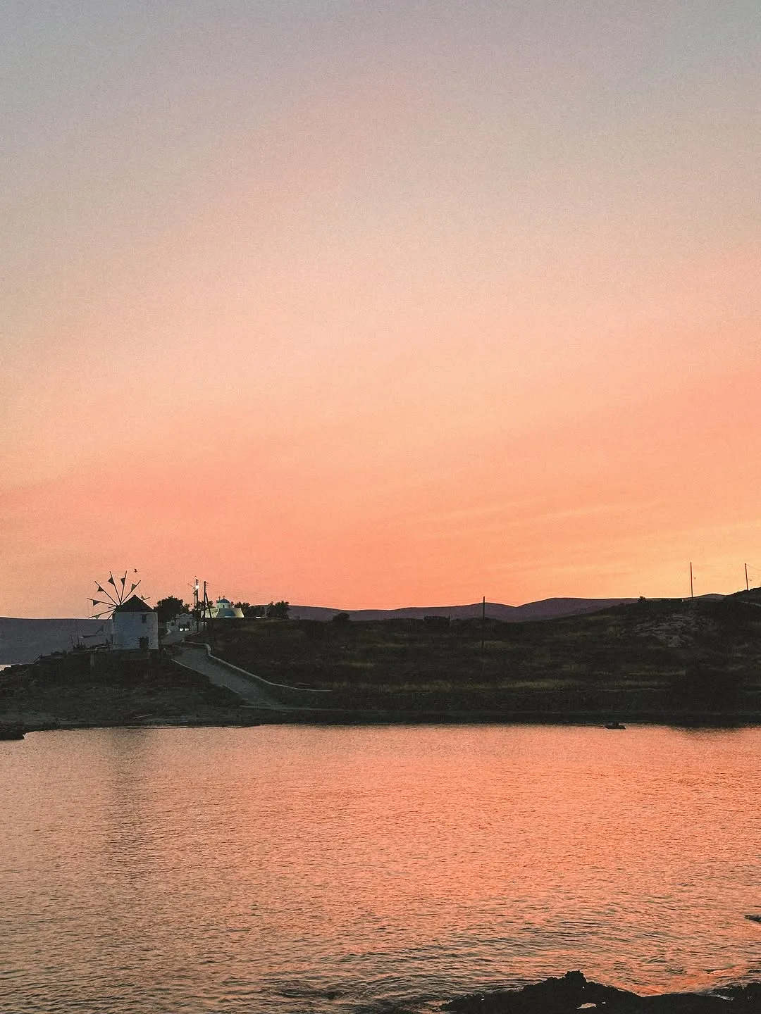Cyclades sunset over the sea at Koufonisia
