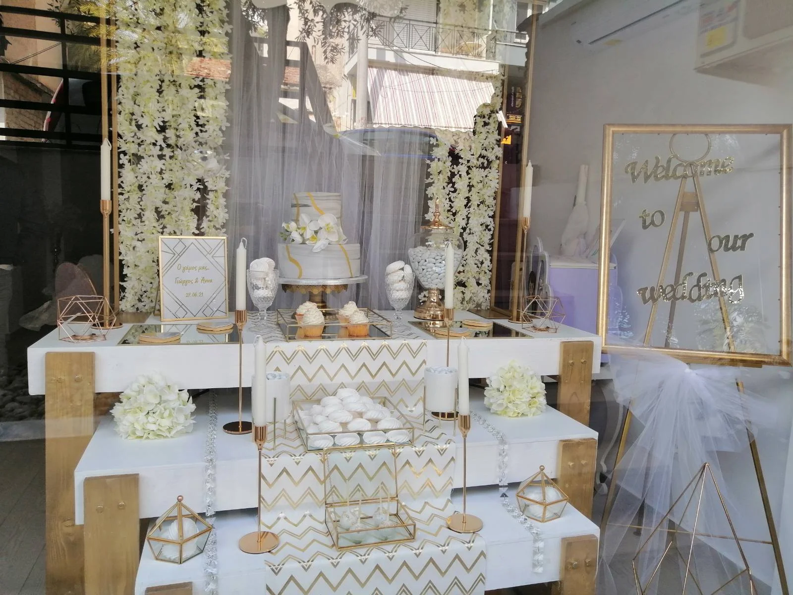 Κεντρικό τραπεζιού γάμου Wedding Art Decor