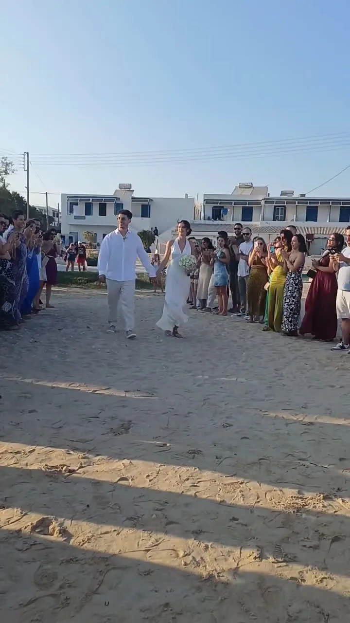 Xylobati sta Koufonisia outdoor wedding ceremony Koufonisia