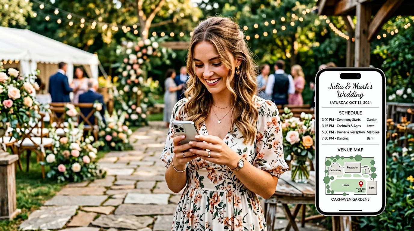 Guest checking wedding app